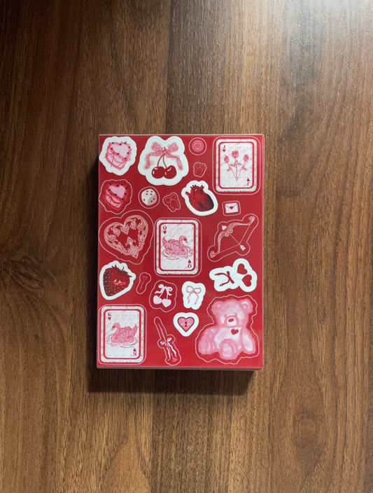 Valentine Glossy Vinyl Sticker Sheet