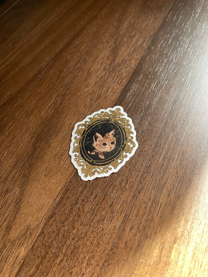 Hidden Cat Glossy Vinyl Sticker